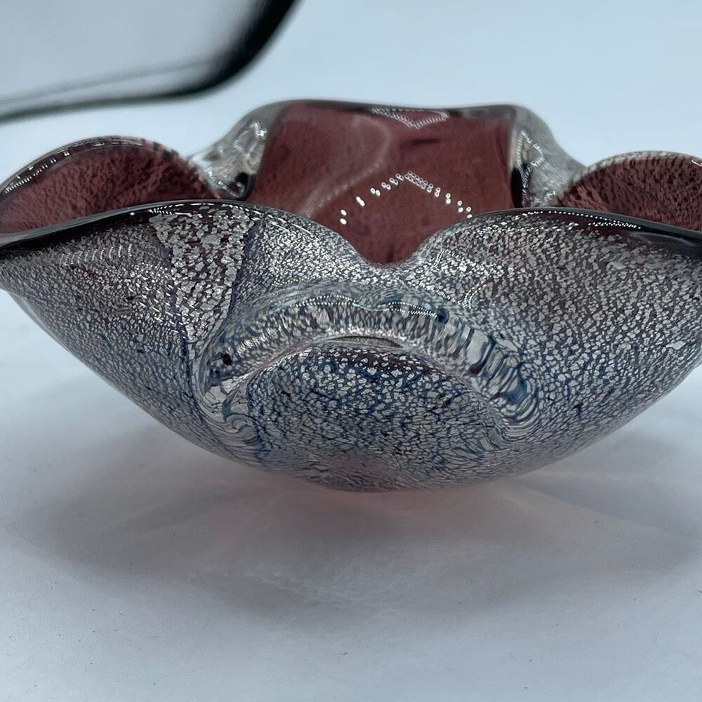 Vintage Murano art glass bowl candy ashtray